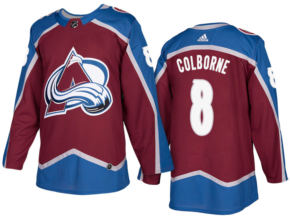 NHL Men's Colorado Avalanche #8 Joe Colborne Burgundy 2017-2018 Season New Outlook Uniforms