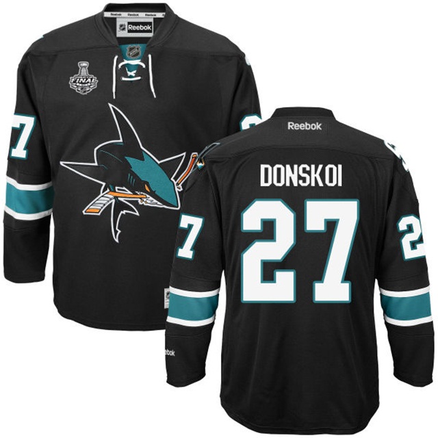 Joonas Donskoi San Jose Sharks #27 2016 Stanley Cup Black Third Jersey