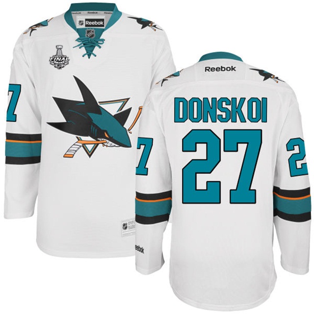 Joonas Donskoi San Jose Sharks #27 2016 Stanley Cup White Away Jersey