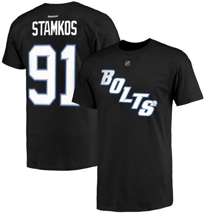 Steven Stamkos Lightning Black Third Name & Number T-Shirt