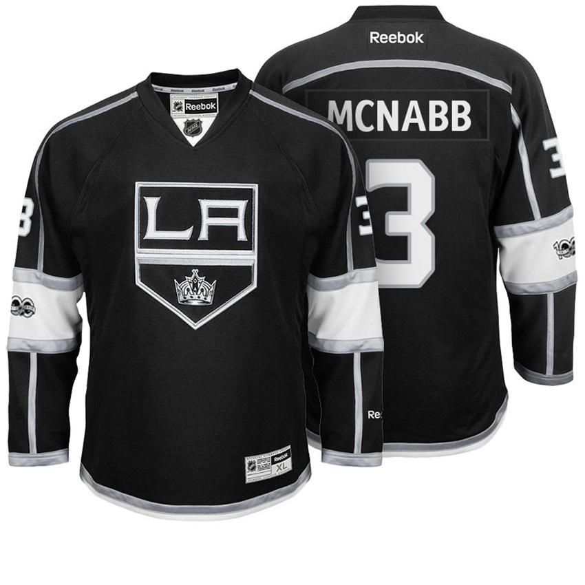 Kings Brayden McNabb #3 Black 100th Anniversary Patch Player Jersey