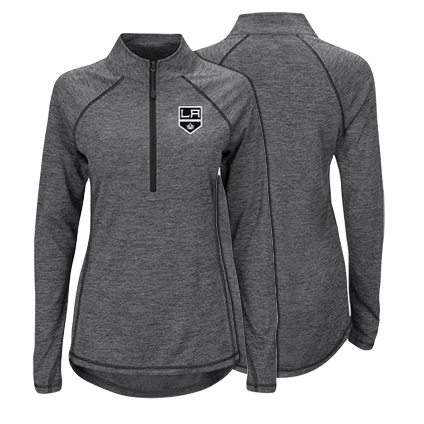 Women Los Angeles Kings Black Cool Base Half-Zip Pullover Jacket