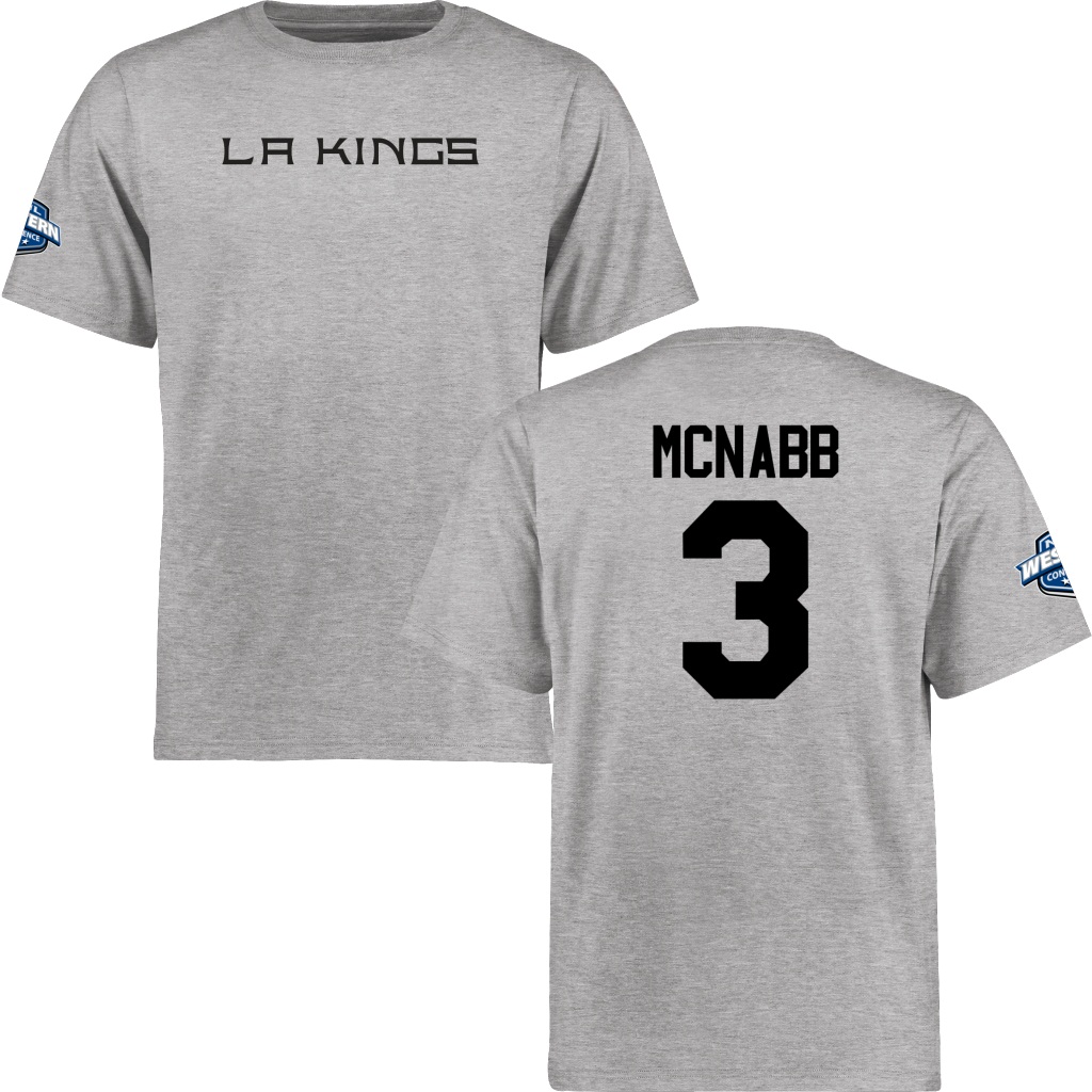 Kings Brayden McNabb Gray Number & Name Short Sleeve T-Shirt