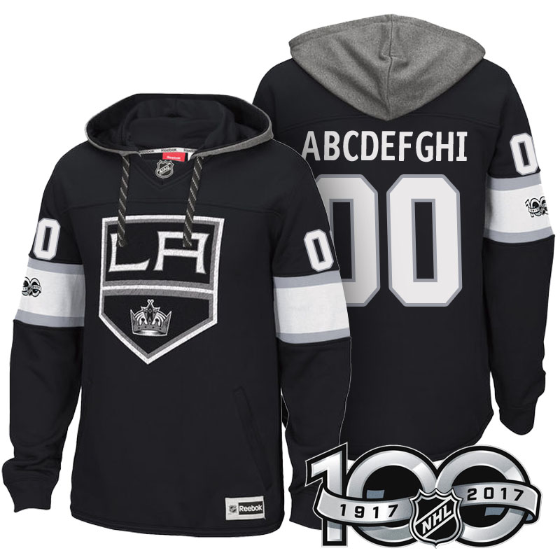 Los Angeles Kings Black Centennial Classic Patch Custom Hoodie