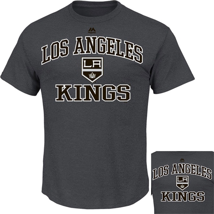 Los Angeles Kings Charcoal Heart And Soul T-shirt