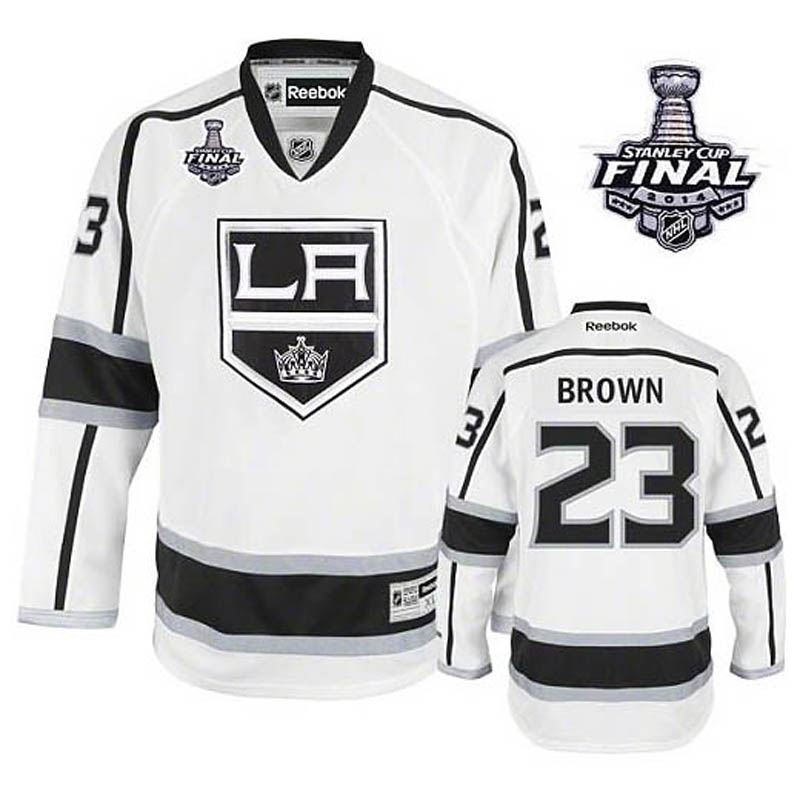 Dustin Brown Los Angeles Kings #23 Away 2014 Stanley Cup Ice Hockey Jersey