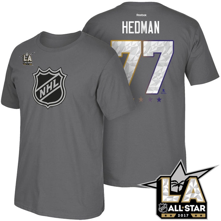 Kings #77 Victor Hedman Gray 2017 All Star T-shirt