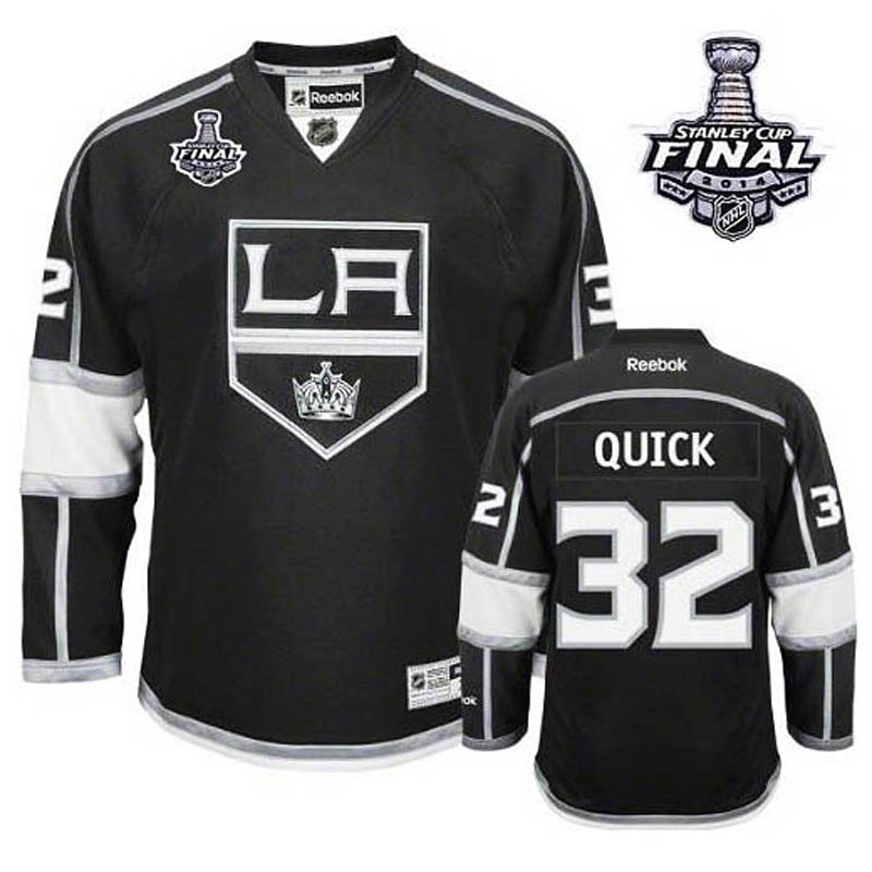 Jonathan Quick Los Angeles Kings #32 Home 2014 Stanley Cup Ice Hockey Jersey