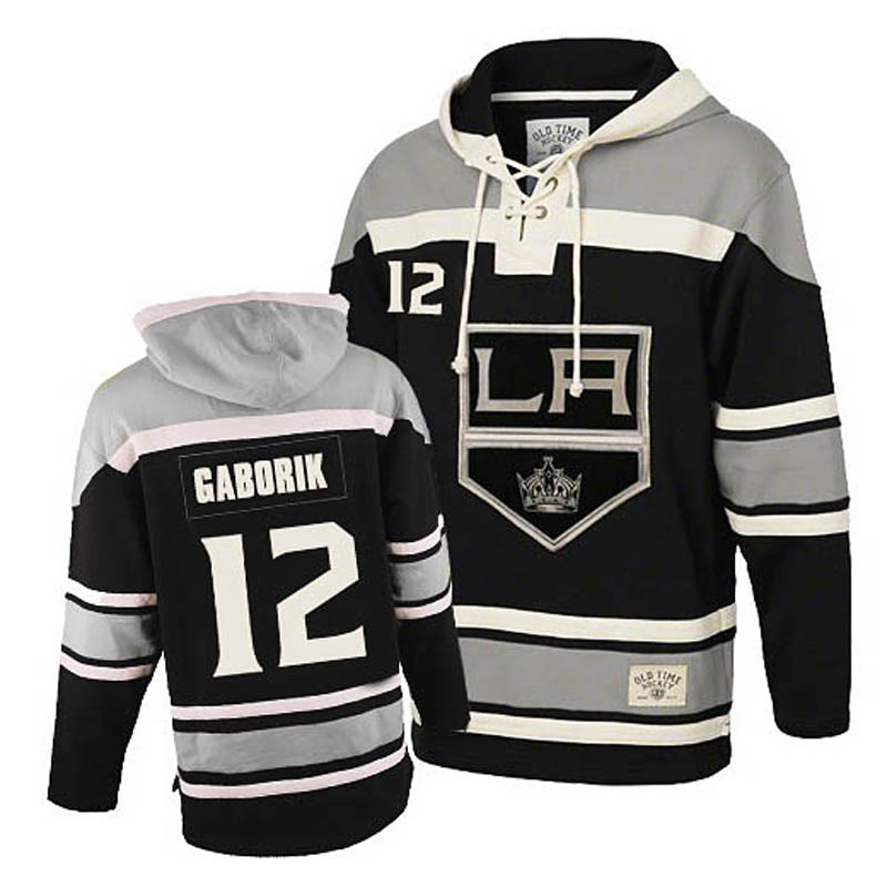 Marian Gaborik Los Angeles Kings #12 Ice Hockey Sawyer Hooded Sweatshirt