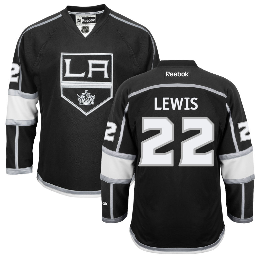 Kings Trevor Lewis Black Premier Home Jersey