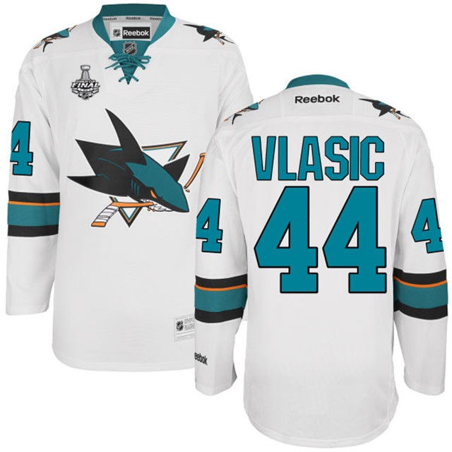 Marc-Edouard Vlasic San Jose Sharks #44 2016 Stanley Cup White Away Jersey