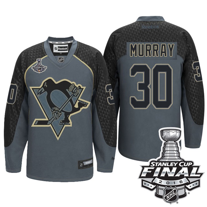 Penguins #30 Matt Murray 2016 Stanley Cup Champions Storm Premier Crosscheck Finals Jersey