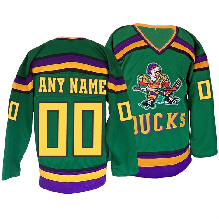 Men NHL Anaheim Ducks Green Throwback Customized Premier Jersey