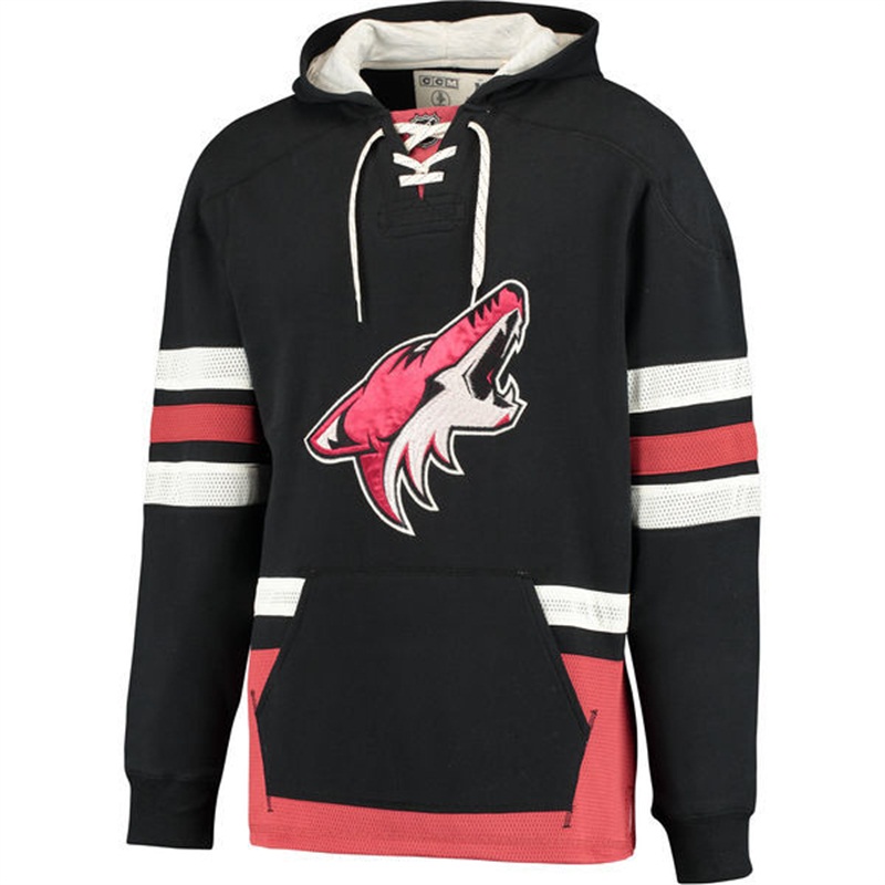 NHL 2016-2017 New Season Arizona Coyotes Black Fleece Pullover Hoodie