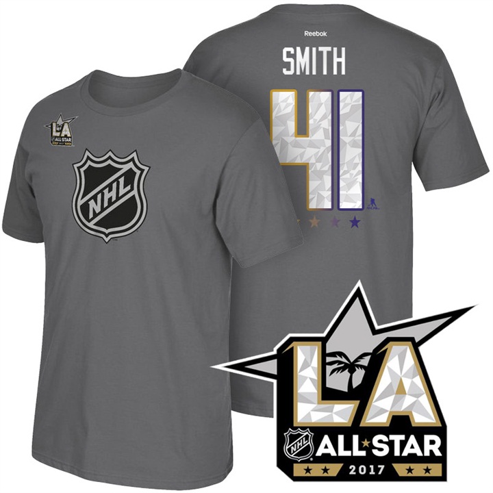 NHL Arizona Coyotes Mike Smith Dark Gray 2017 All Star T-shirt