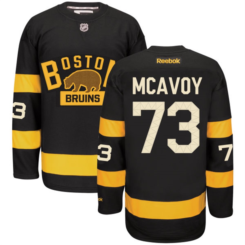 Men Boston Bruins Charlie McAvoy #73 Black Alternate Premier Jersey