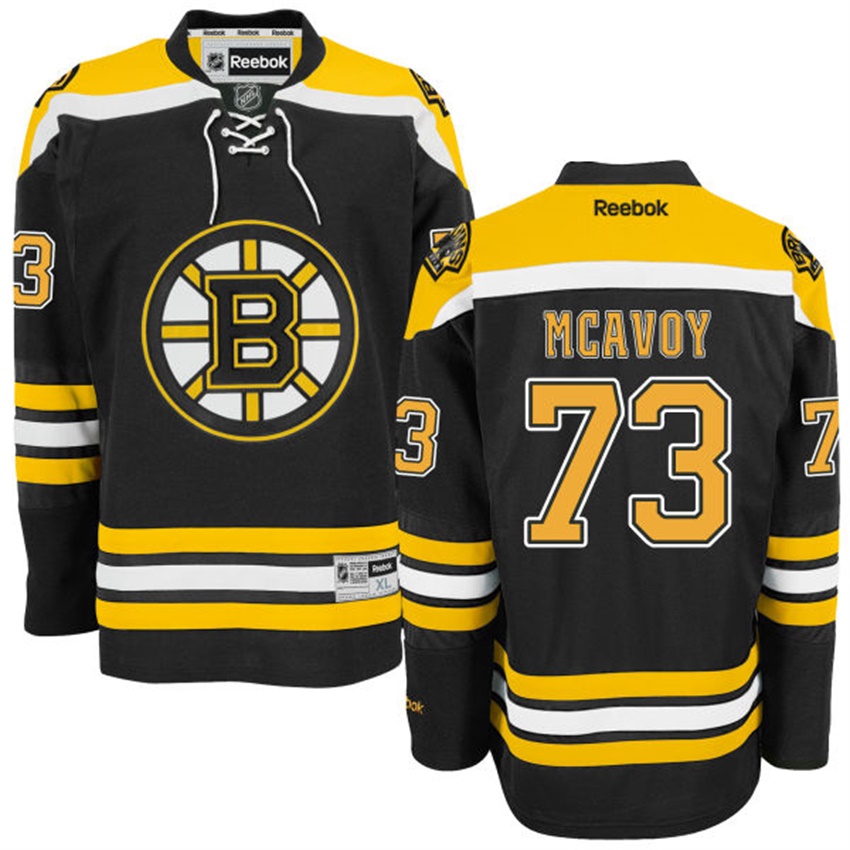 Men Boston Bruins Charlie McAvoy #73 Black Home Premier Jersey