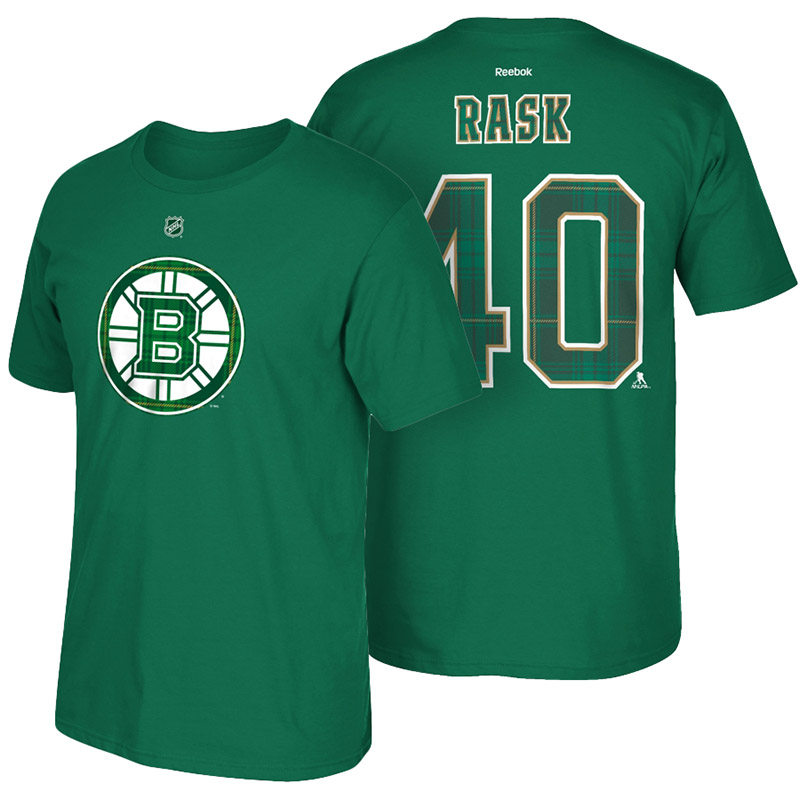 Men Bruins #40 Tuukka Rask Green 2016 St. Patrick's Day T-shirt