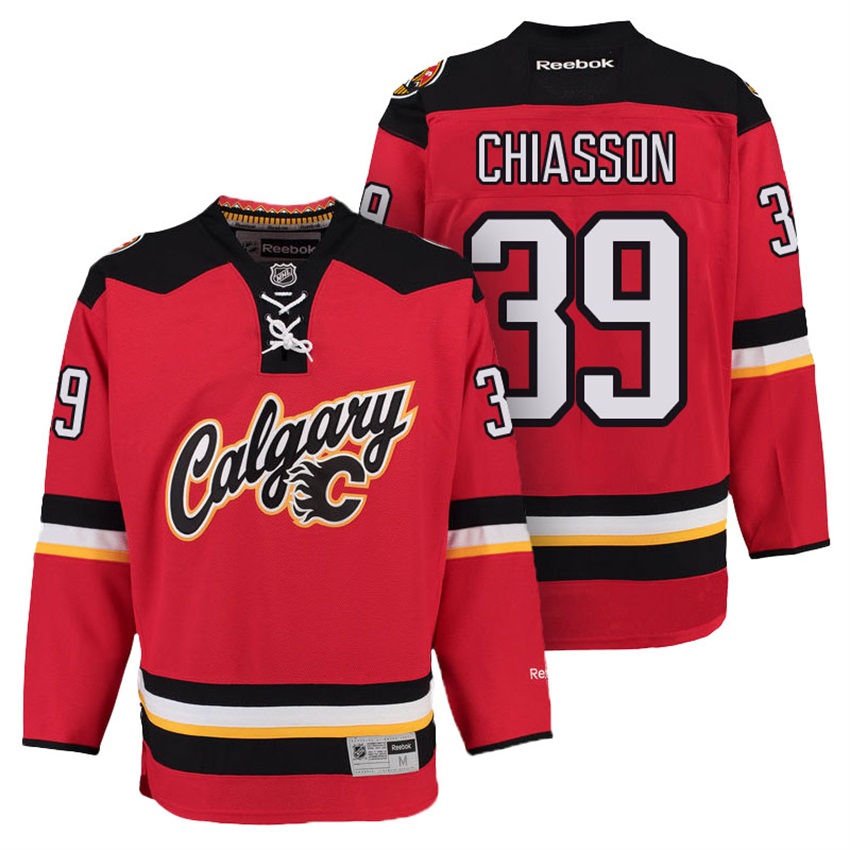 Men Flames Alex Chiasson #39 Red 3rd Alternate Premier Jersey