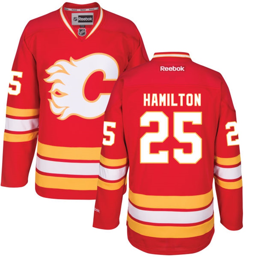 Men Calgary Flames Freddie Hamilton #25 Red Alternate Premier Jersey