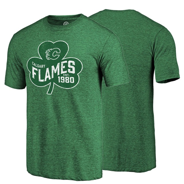 NHL Flames EST 1980 Green St. Patrick's Day T-shirt