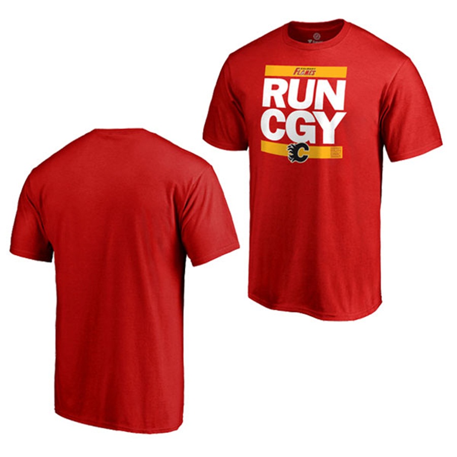 NHL Calgary Flames Red RUN-CTY T-shirt