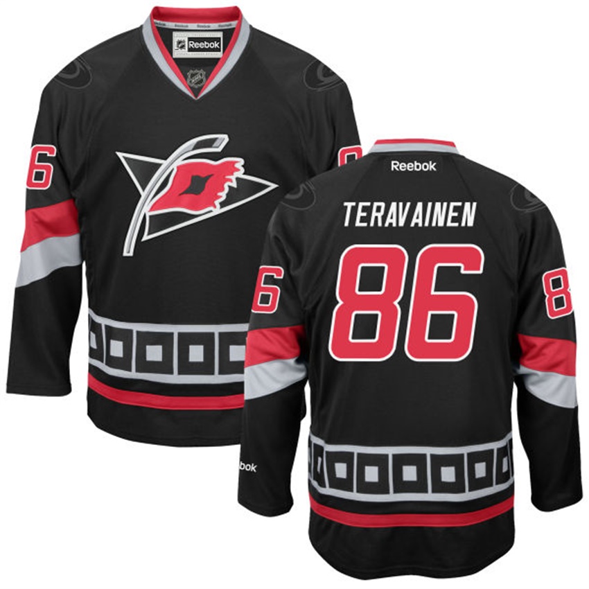 Men Carolina Hurricanes Teuvo Teravainen #86 Black Alternate Premier Jersey