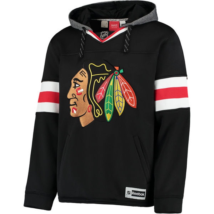 NHL Chicago Blackhawks Black Jersey Speedwick Pullover Hoodie