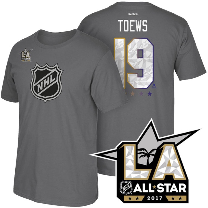 NHL Chicago Blackhawks Jonathan Toews Dark Gray 2017 All Star T-shirt