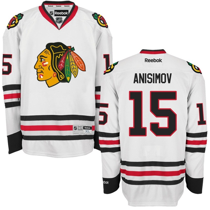 Blackhawks Artem Anisimov Men #15 White Jersey