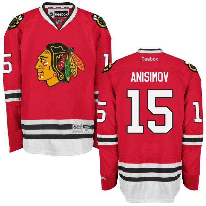 Blackhawks Artem Anisimov Men #15 Red Jersey