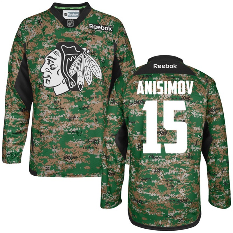 Blackhawks Artem Anisimov Men #15 Camo Jersey