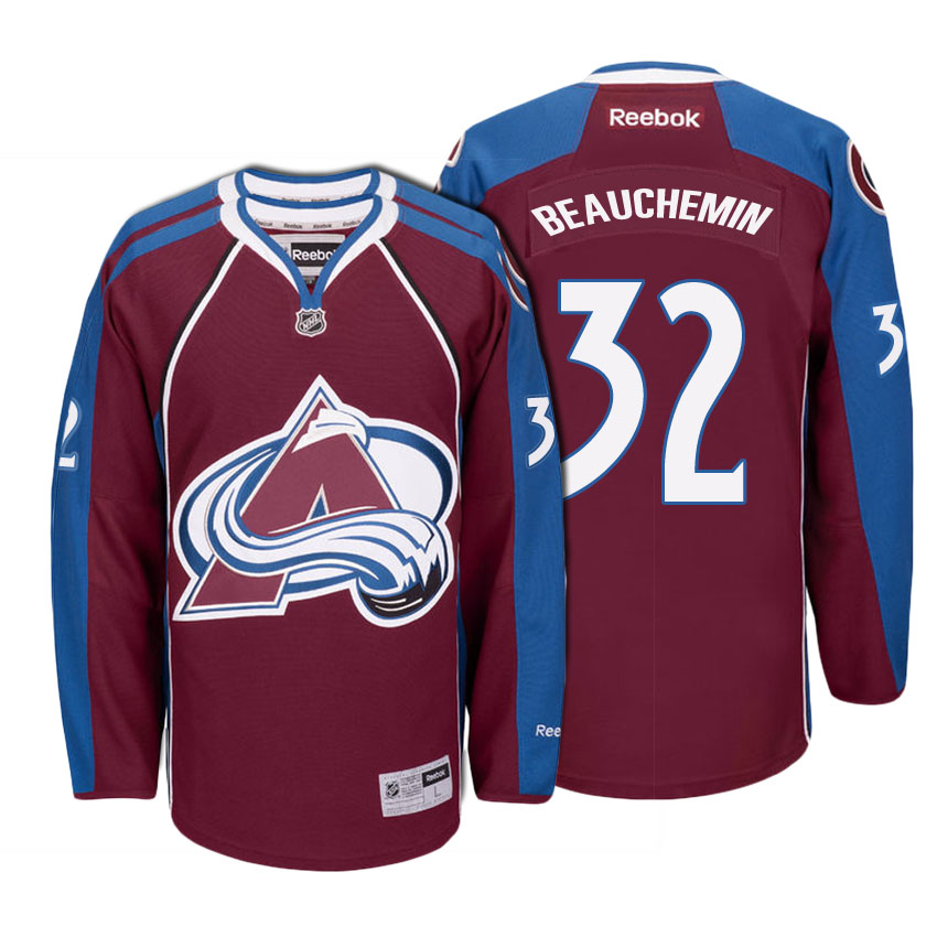 Men Colorado Avalanche Francois Beauchemin #32 Maroon Home Premier Jersey