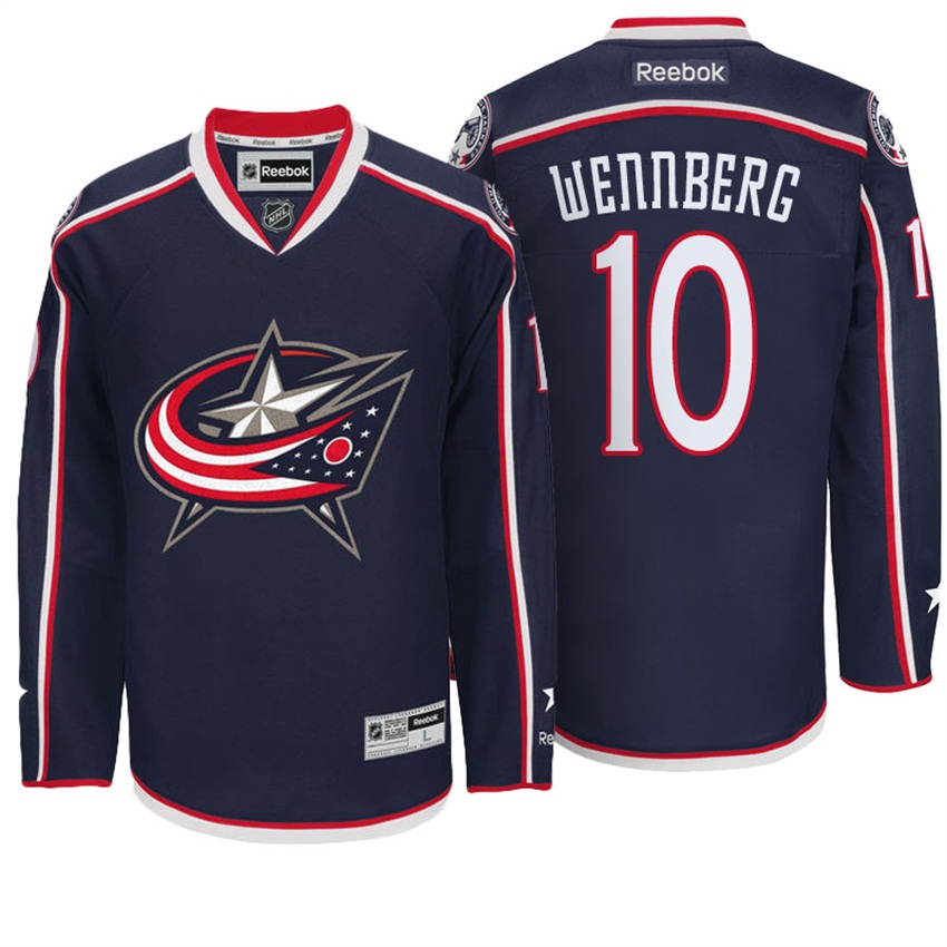 Men Blue Jackets Alexander Wennberg #10 Navy Team Home Premier Jersey