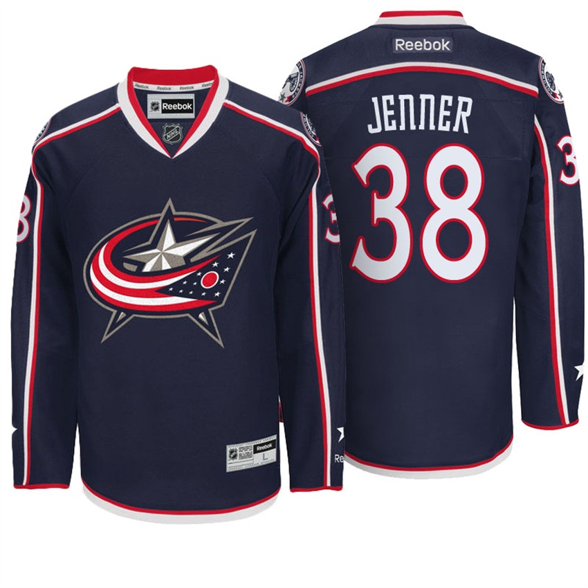 Men Blue Jackets Boone Jenner #38 Navy Team Home Premier Jersey