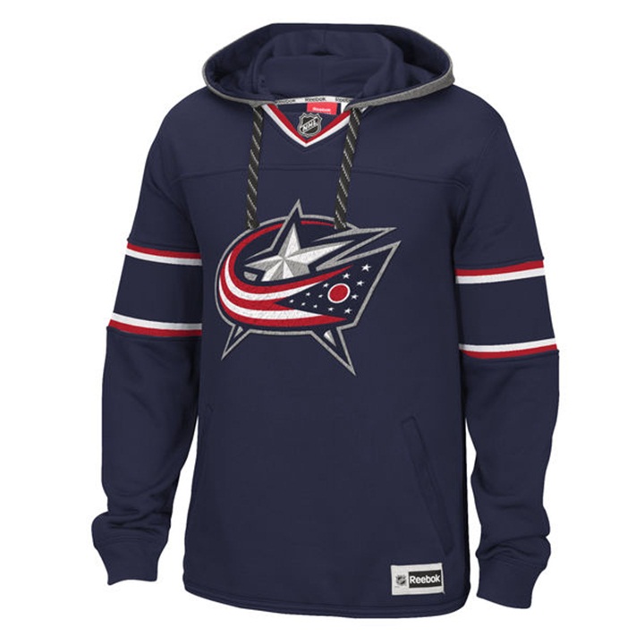 NHL Columbus Blue Jackets Navy Jersey Speedwick Pullover Hoodie