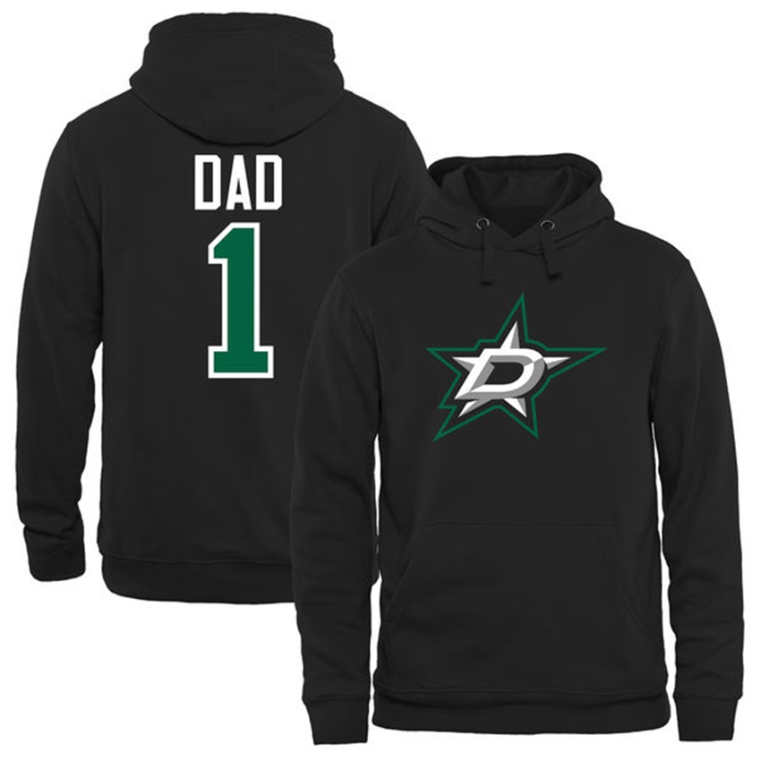 Men Dallas Stars Black Number 1 Dad T-shirt