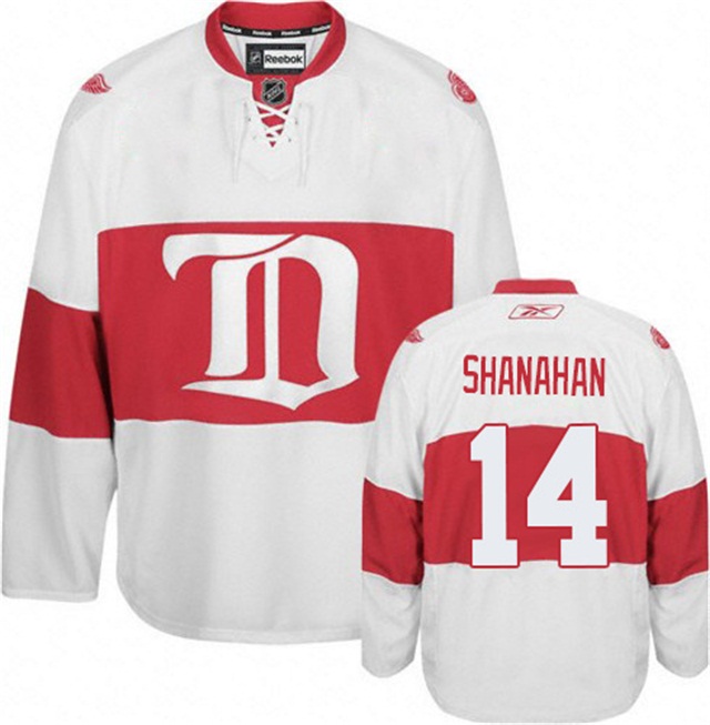 Men Red Wings Brendan Shanahan #14 White Winter Classic Throwback Jersey