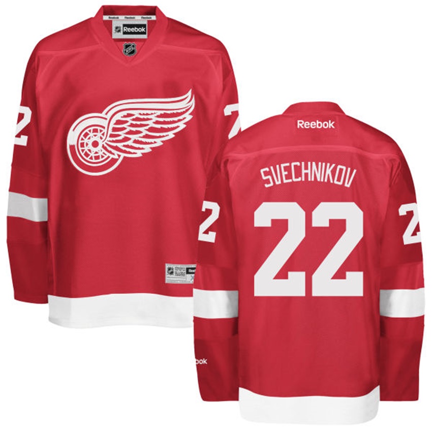 Men Detroit Red Wings Evgeny Svechnikov #22 Red Home Premier Jersey