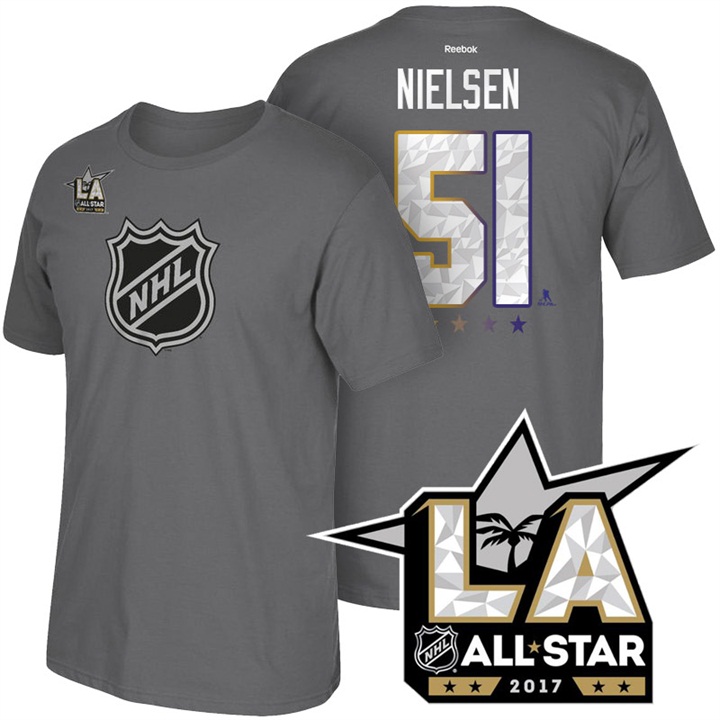 NHL Detroit Red Wings Frans Nielsen Dark Gray 2017 All Star T-shirt