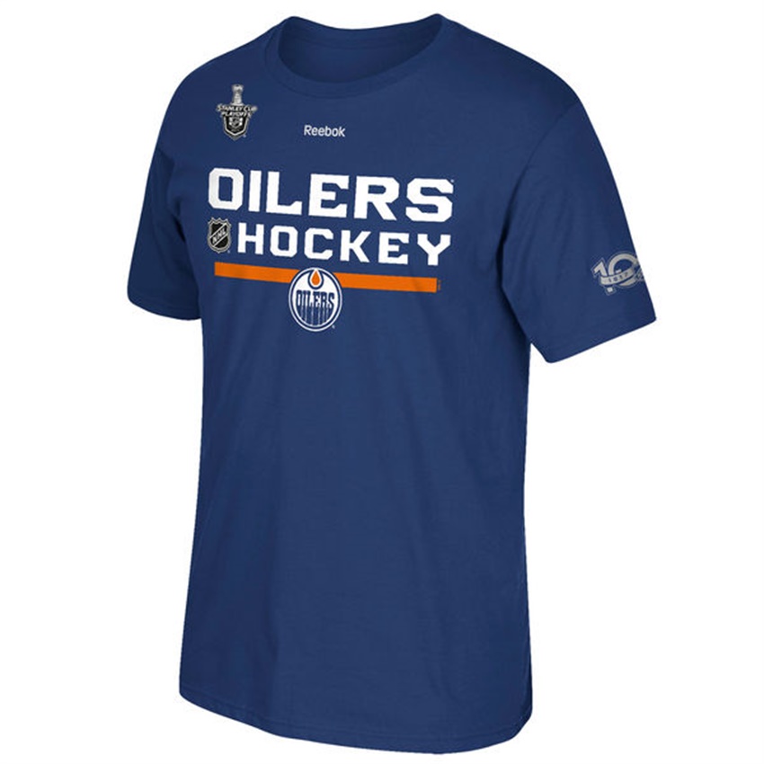 Men Edmonton Oilers Blue 2017 Stanley Cup Playoff The Final Eight T-shirt