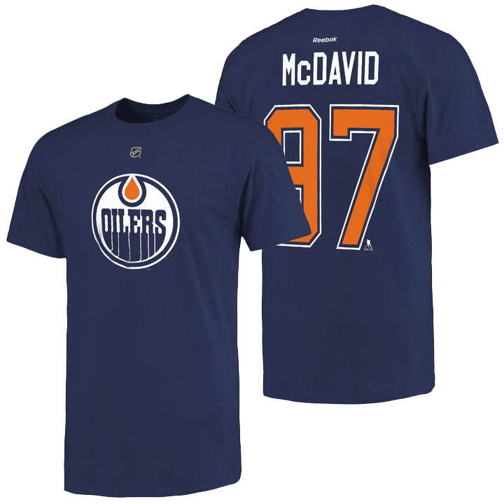 Edmonton Oilers Connor McDavid #97 Blue T-shirt