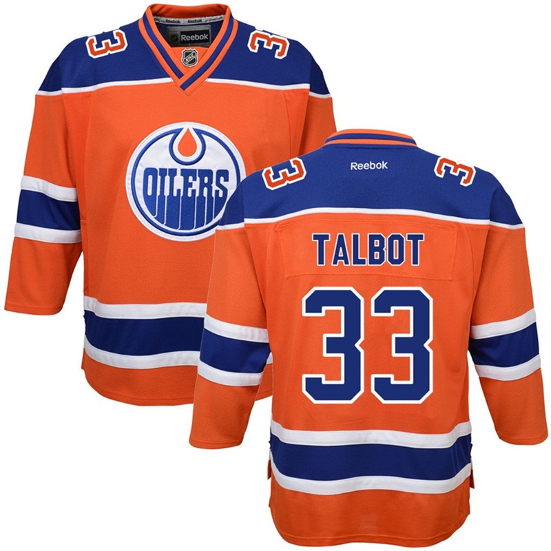 Oilers Cam Talbot Men #33 Orange Jersey