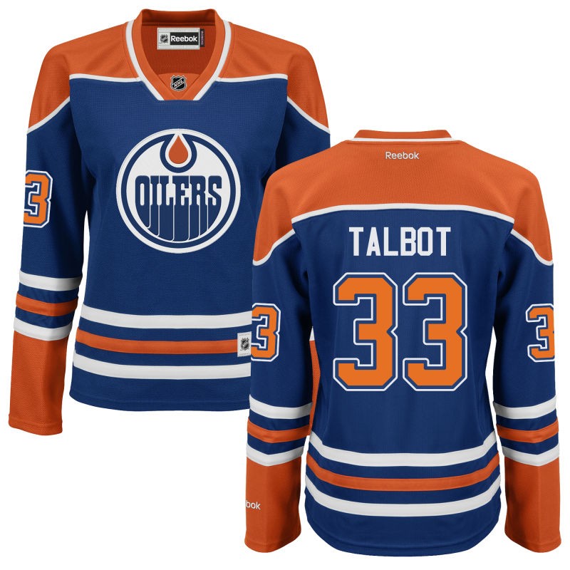 Oilers Cam Talbot Men #33 Royal Blue Jersey