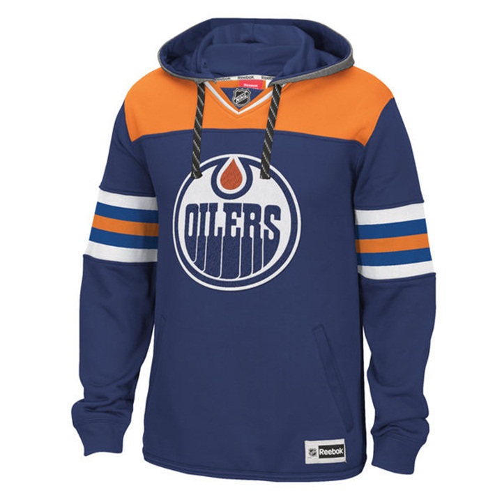 NHL Edmonton Oilers Royal Jersey Speedwick Pullover Hoodie