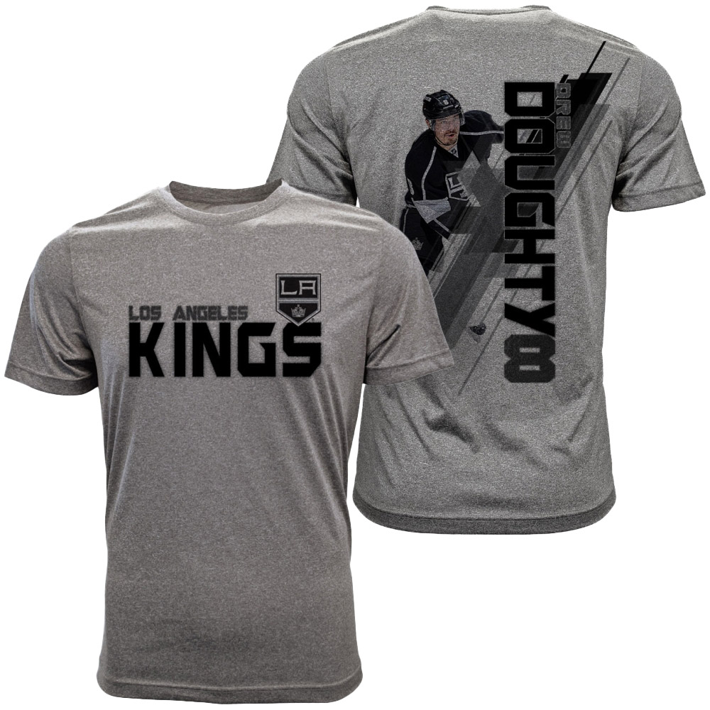 Men Kings #8 Drew Doughty Grey Spectrum Player T-shirt