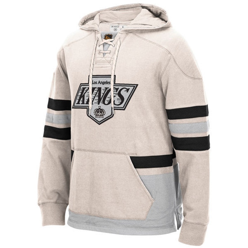 NHL 2016-2017 New Season Los Angeles Kings White Fleece Pullover Hoodie