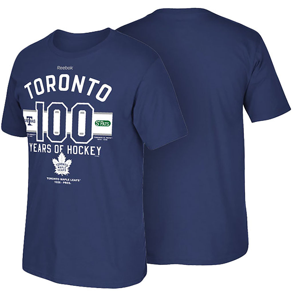 Blue 100 Years Of Hockey Classic Toronto Maple Leafs Short Sleeve T-shirt