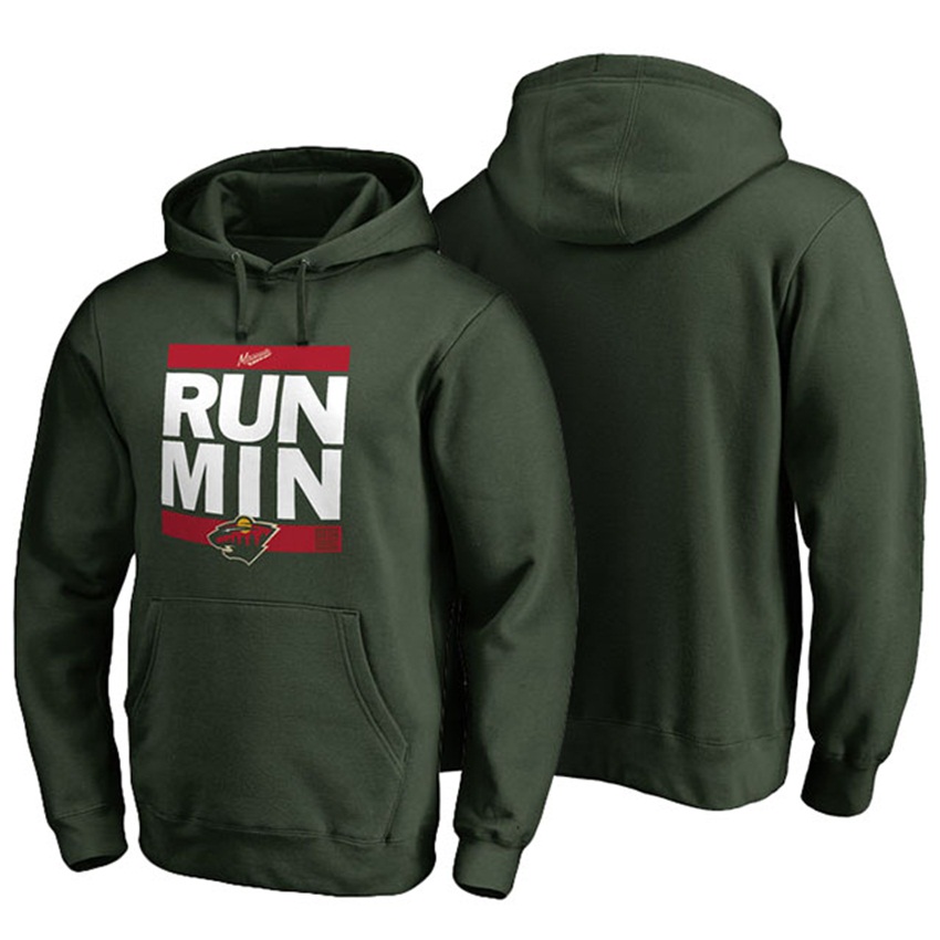 NHL Minnesota Wild Green Pullover RUN-CTY Hoodie