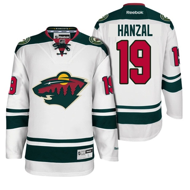 Men Wild Martin Hanzal #19 White Premier Away Jersey